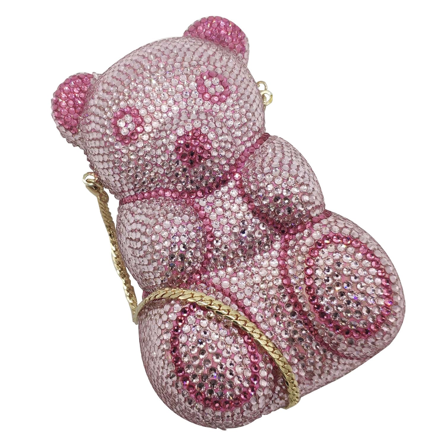 Mini Handmade Teddy Bear Crystal Clutch-Unique Clutchez